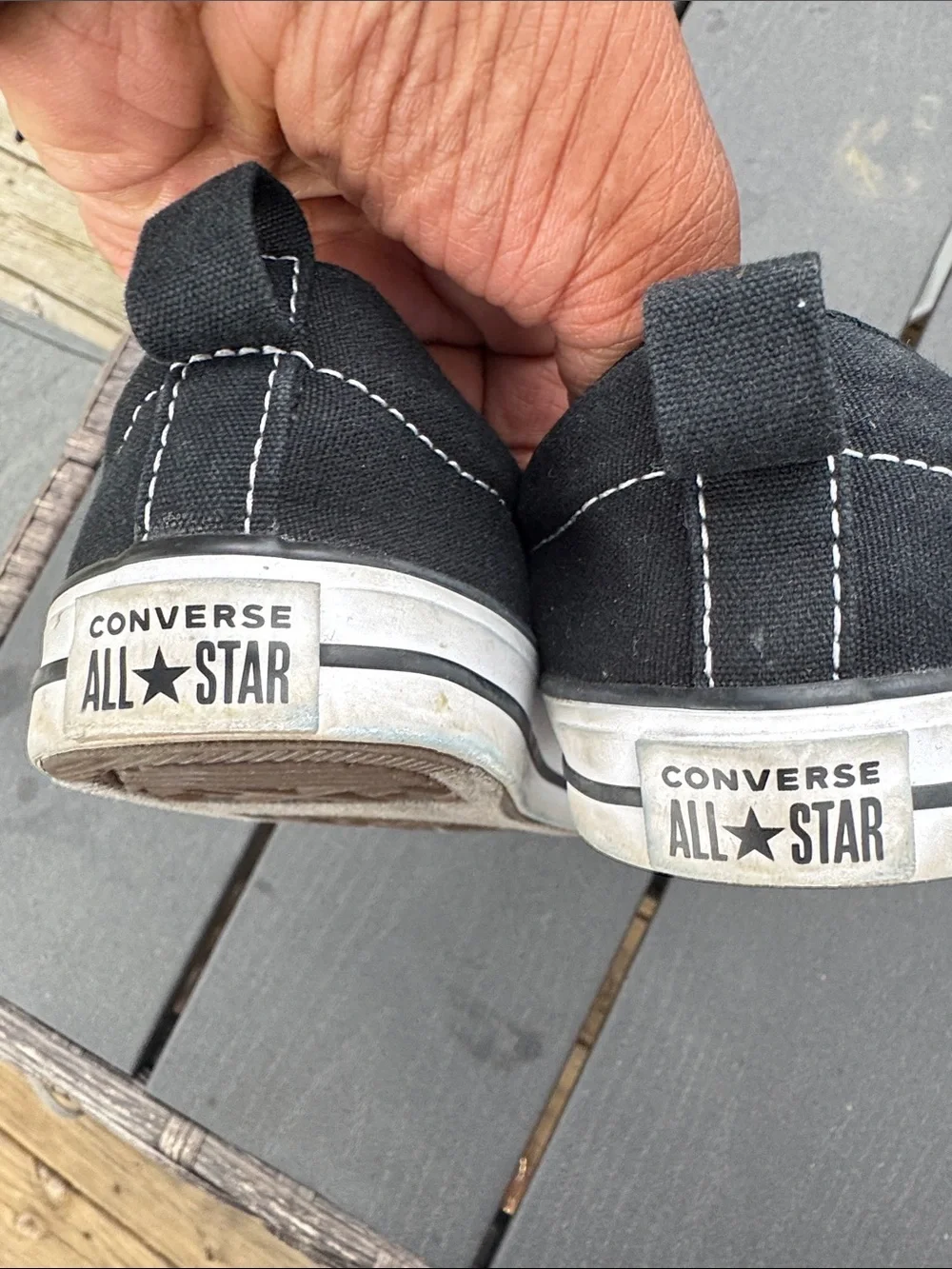 Converse Kids Black and White Low Top Sneakers